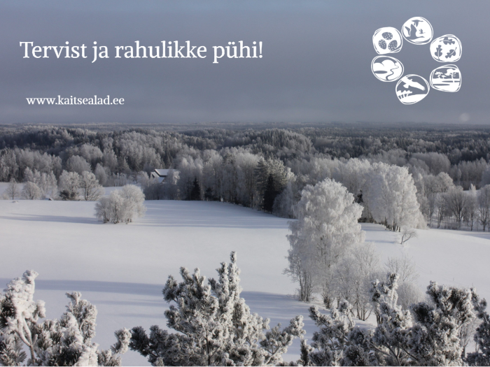 Lumine Karula rahvuspargi maastik jõulutervitusega
