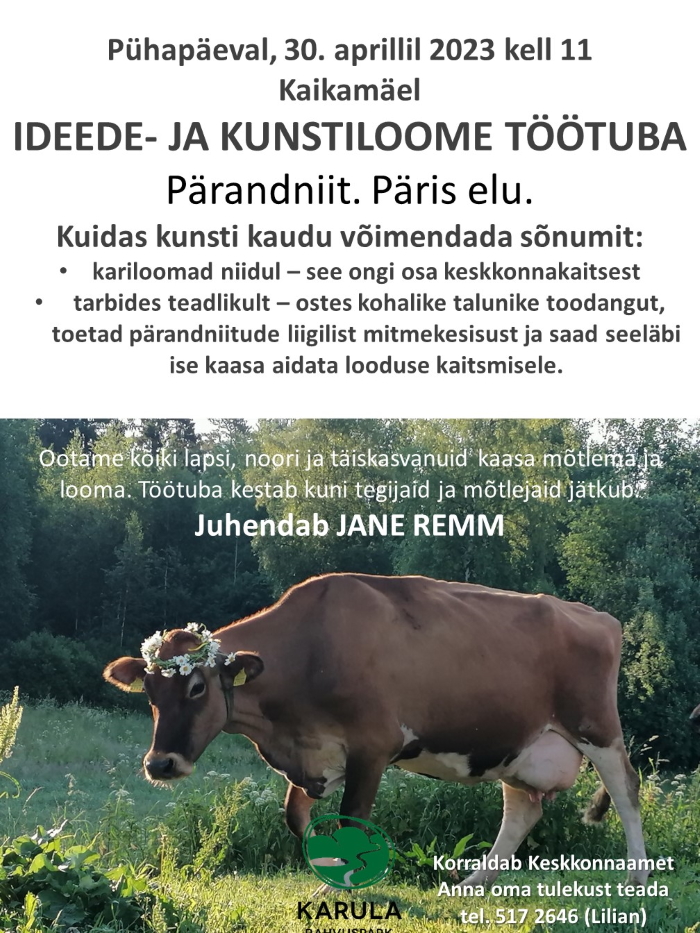 Lehm lillepärjaga pärandniitude päeva kuulutusel