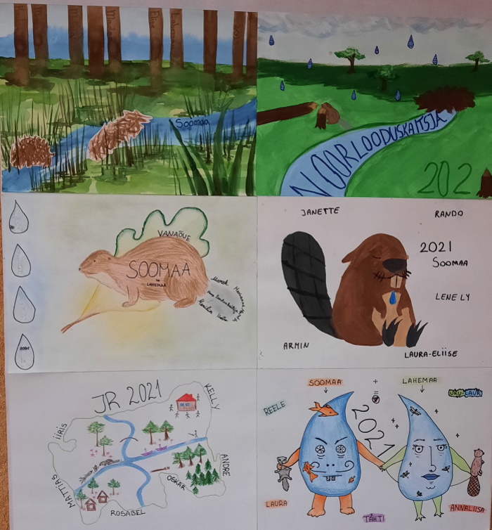 Junior ranger kursusel 2021 noorte valmistatud laagri vapp