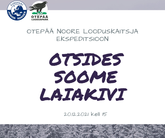 Plakat tekstiga Otsides Soome Laiakivi