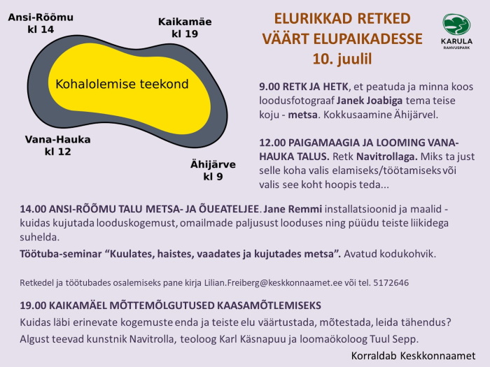 Elurikkad retked väärt elupaikadesse