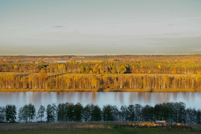 a view to lakes and fields landscape from Raigastvere watchtower 